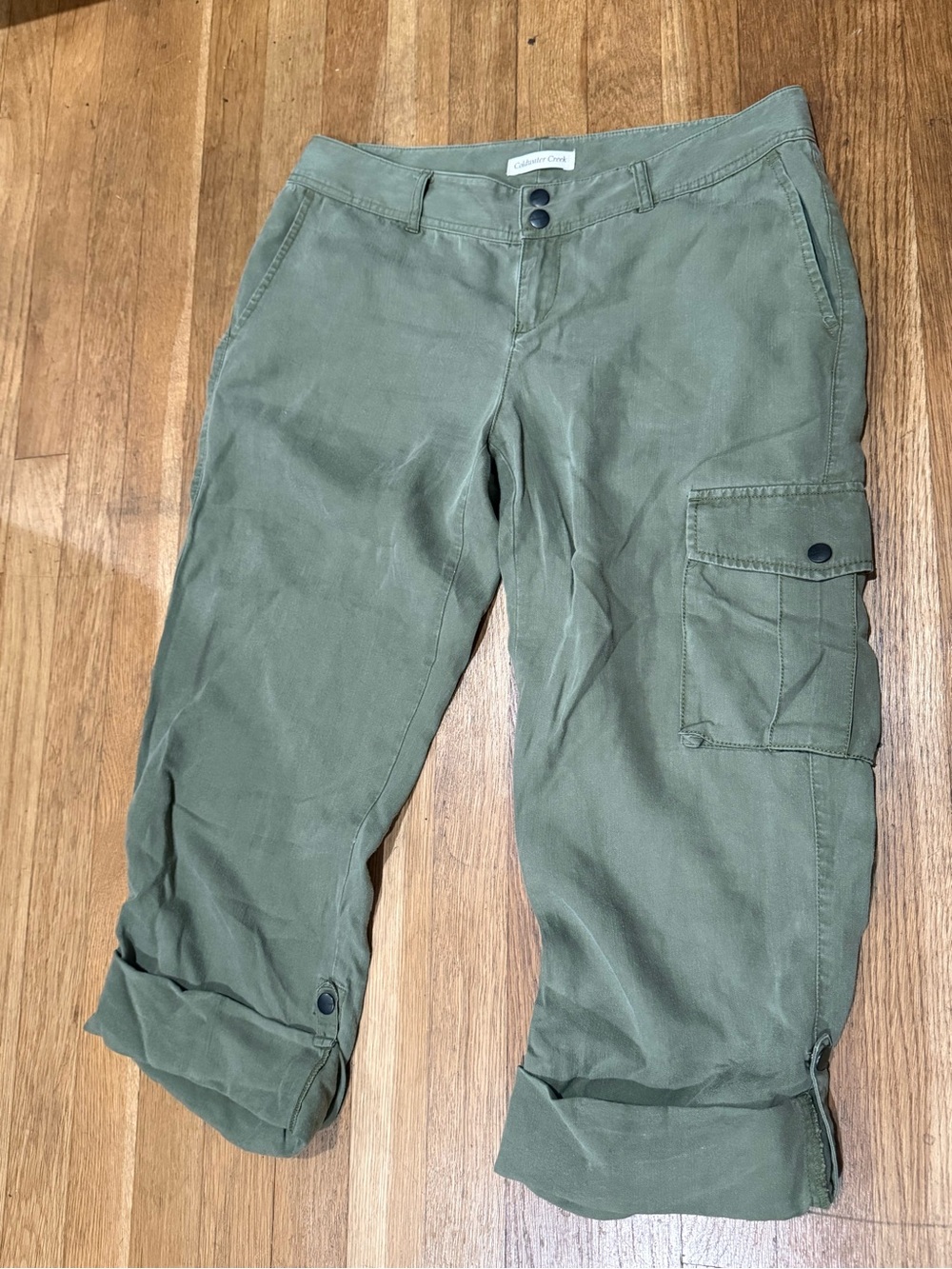 Coldwater Creek Olive Green Men's Cargo Capris